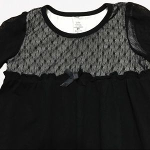 Girls 3T dress black lace bodice, dressy LBD